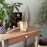 Champagne bucket in solid golden brass