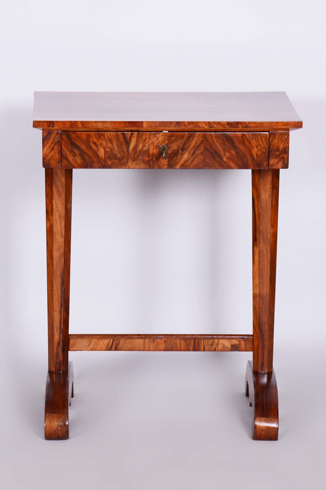 Biedermeier side table, restored, walnut, austria, 1820s