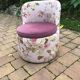 Mid-century armchair with floral pattern, 1970s
