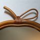 Vintage apple mirror in bamboo rattan from the 70s.