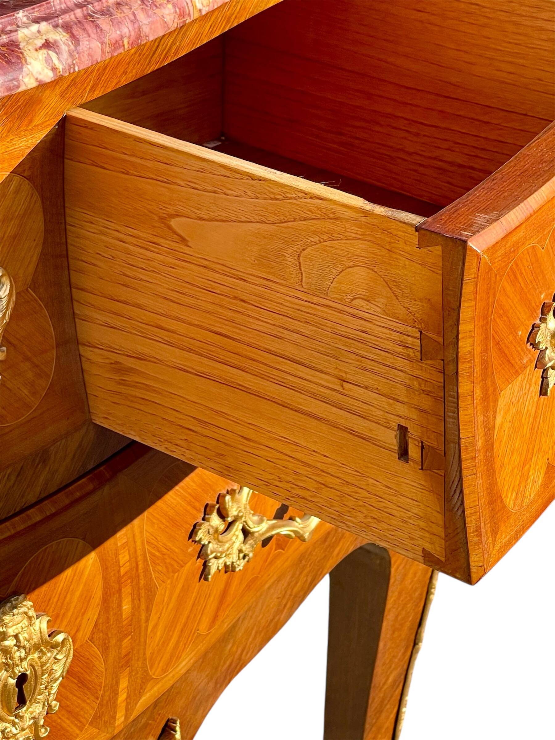 Louis XV Style Marquetry Commode