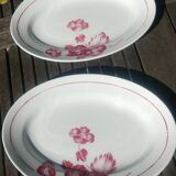 Two large Saint Amand edmont half-porcelain serving dishes