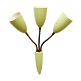 Italian wall lamp in green, for 3 bulbs 1950