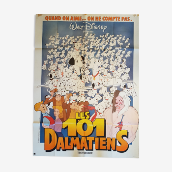 Affiche les 101 dalmatiens originale de 1961 pour la sortie en salle.