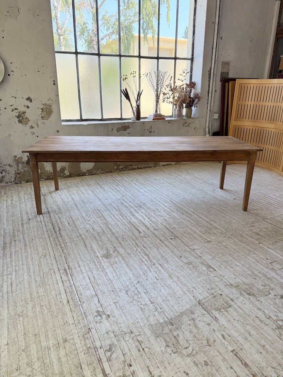50s pine and oak farmhouse table 2.5m