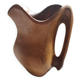 Olive wood pitcher.