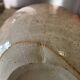 Small round vase soliflore, crackled glazed stoneware, ceramist seal.