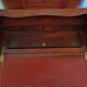 Brown mahogany secretary desk with marquetry