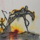 Salvador Dali: Horses, the workhorse, signed lithograph
