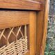 Commode en rotin et bois vintage