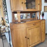 Solid wood and vintage marble