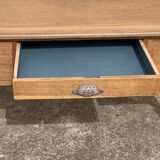 Solid desk in raw oak handles art deco shells