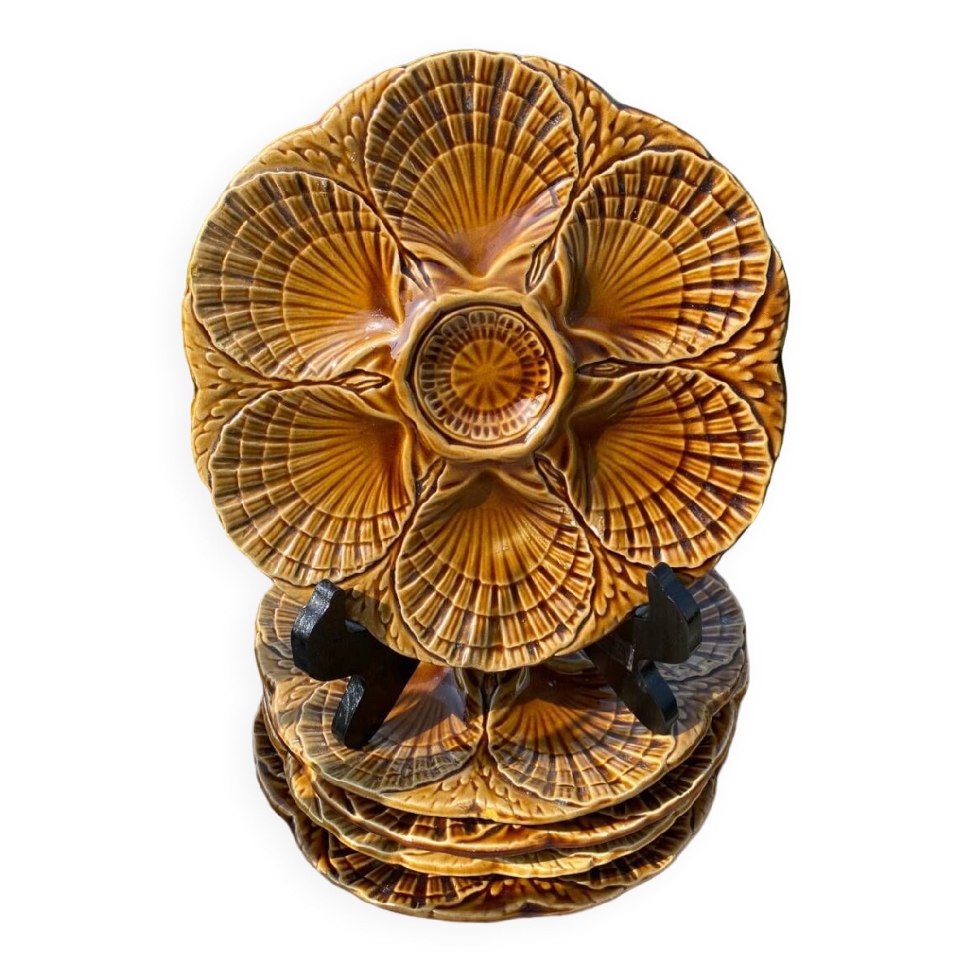 Assiettes à huîtres Sarreguemines