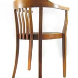 Antique Art Nouveau oak armchair, Austria or Germany circa 1910