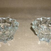 Paire de 2 bougeoirs en cristal