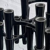 Set of 7 black candle holders designed by Koziol Hommage 2005 Germany
