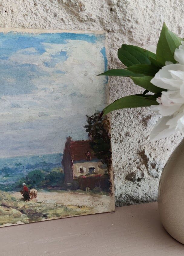 Painting on cardboard signed by Henri Coutant (1868-1935)