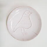 LECUYER ceramic plate with bird decoration