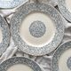 6 iron earthenware flat plates "Renaissance" Creil et Montereau