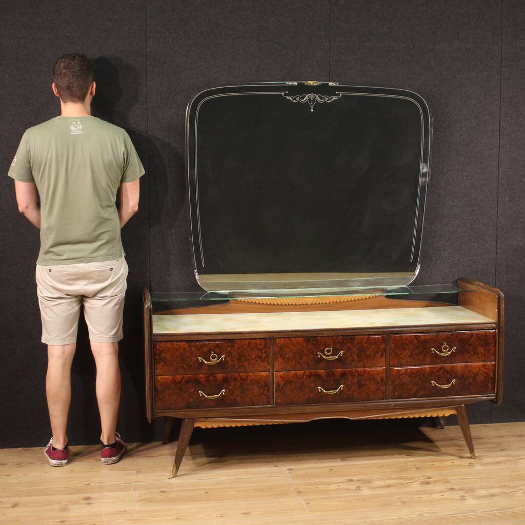 Italian chest of drawers with mirror from 50s