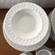 Dish set 60 pieces in white earthenware Italy Quadrifoglio