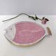 Grand vide-poche / assiette décorative en céramique en forme de poisson rose par Rometti, Italie