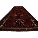 Tapis traditionnel vintage vintage persan coureur géométrique en laine tribale 60x210cm