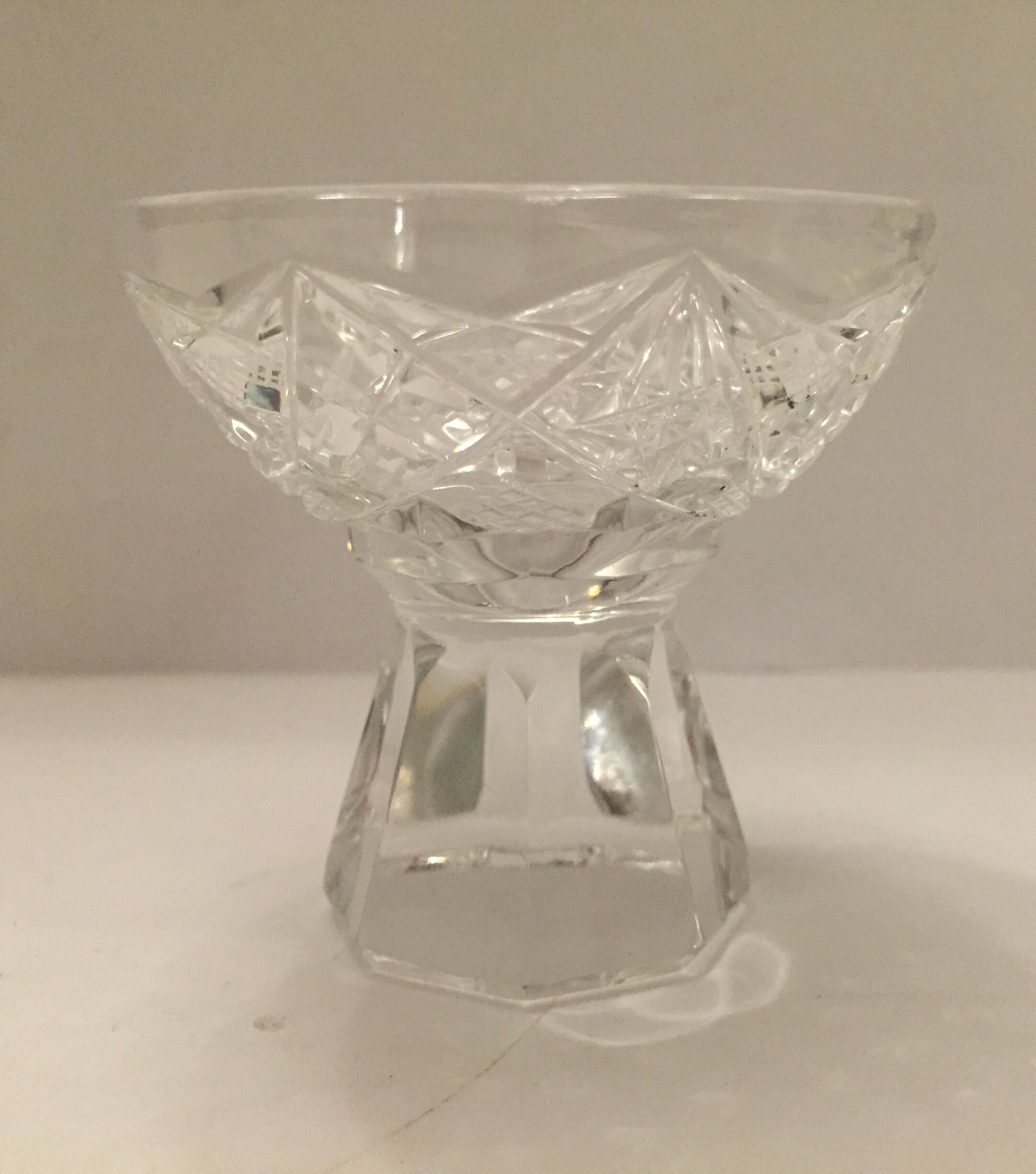 5 alcohol cut crystal glass set