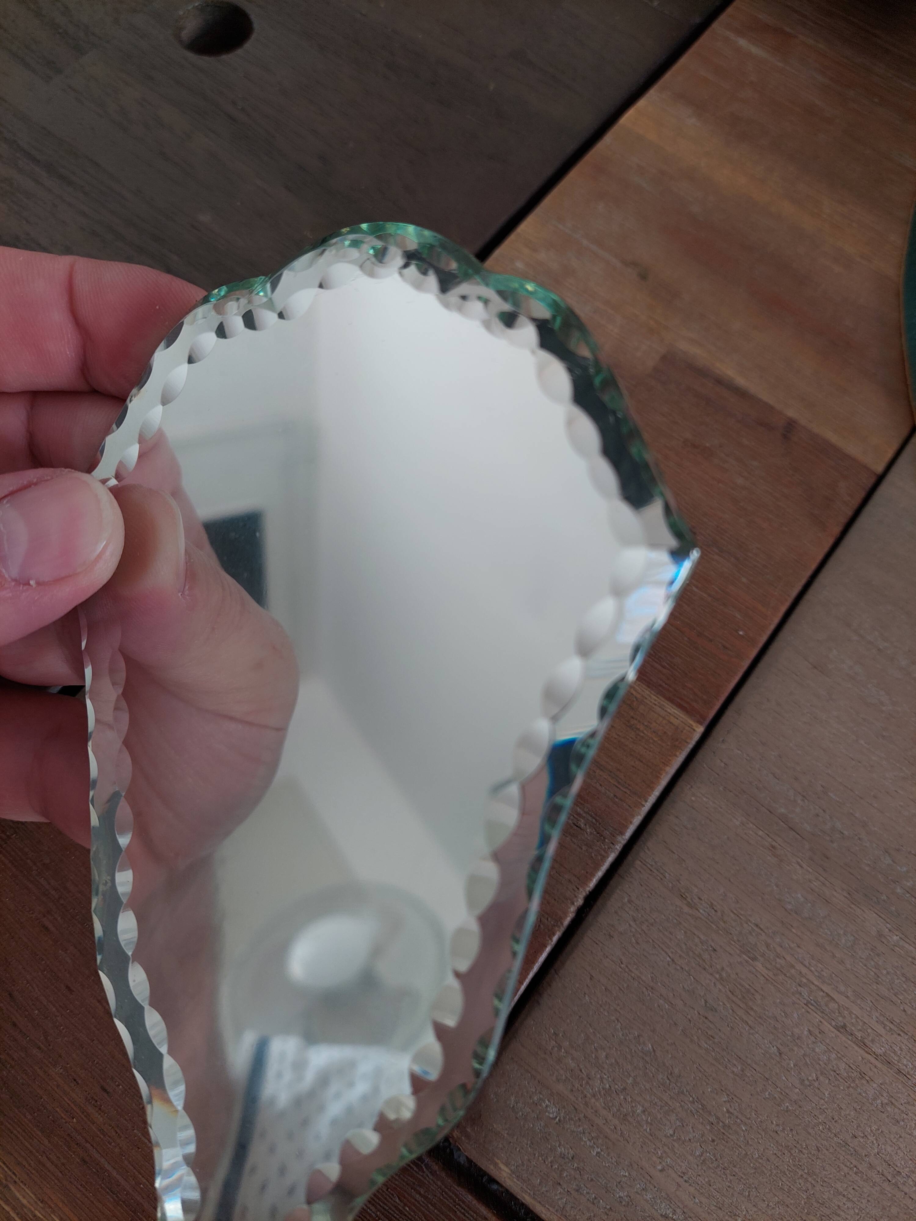 Antique hand mirror 10x21cm