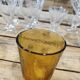 Bol et verre vintage ambrés