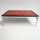 Glass coffee table by Jean René Talopp, 1970s