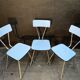 Suite of 3 vintage chairs in formica 1960