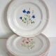 8 large flat plates Pierre Motton for Gien circa 1930