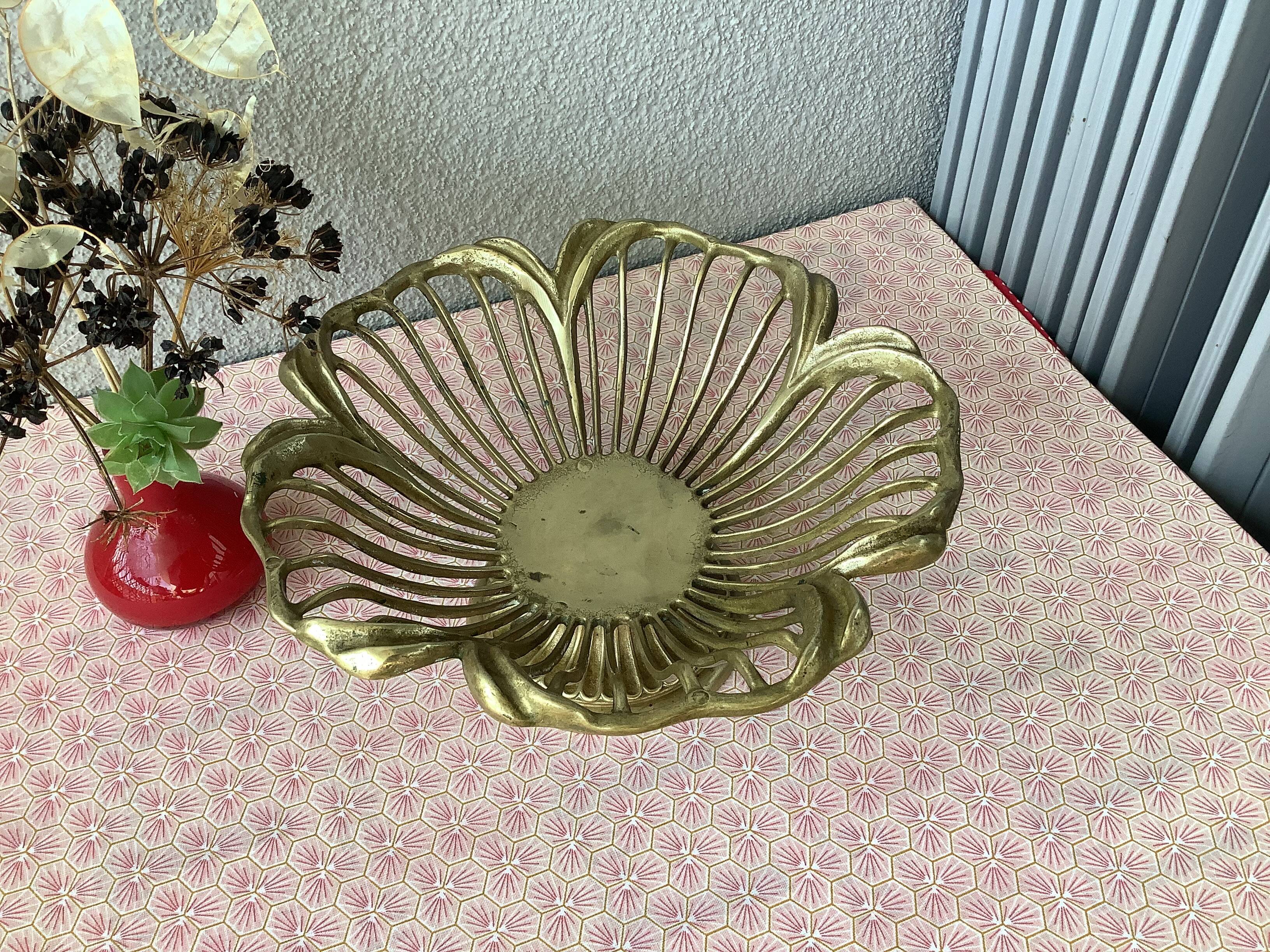 Art Nouveau openwork brass cut