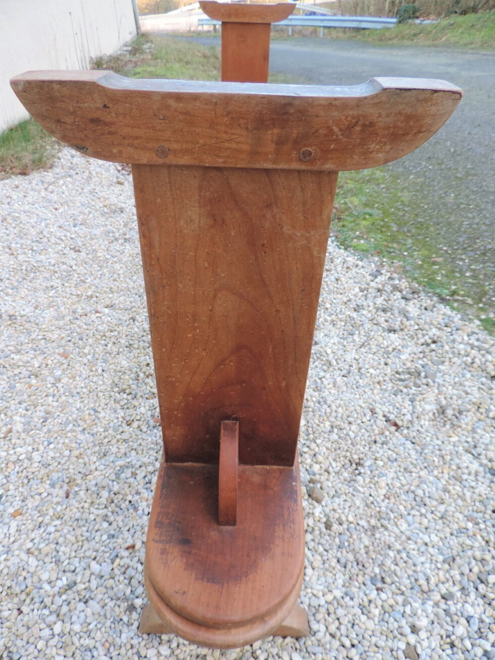 pair of farm benches in cherry