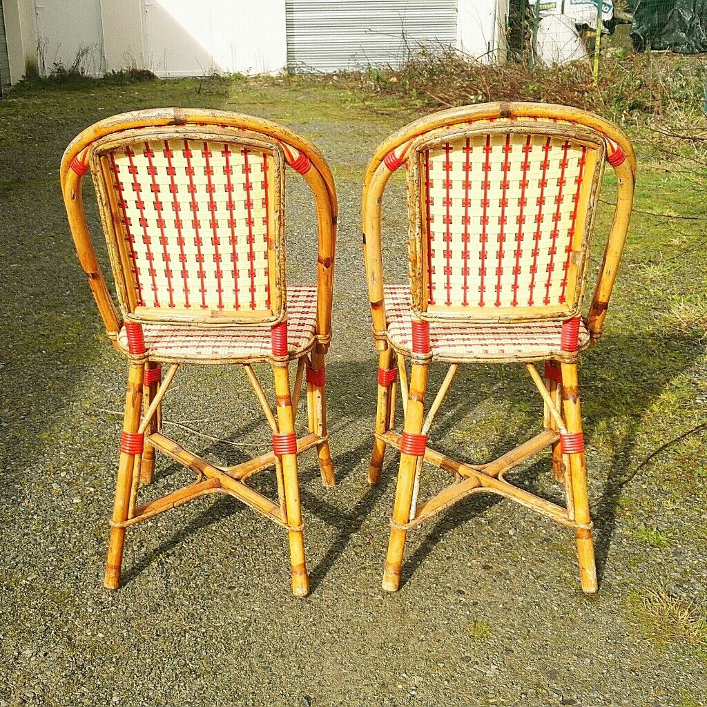 Pairs of Parisian bistro chairs Maison Drucker model Fouquet's N°2