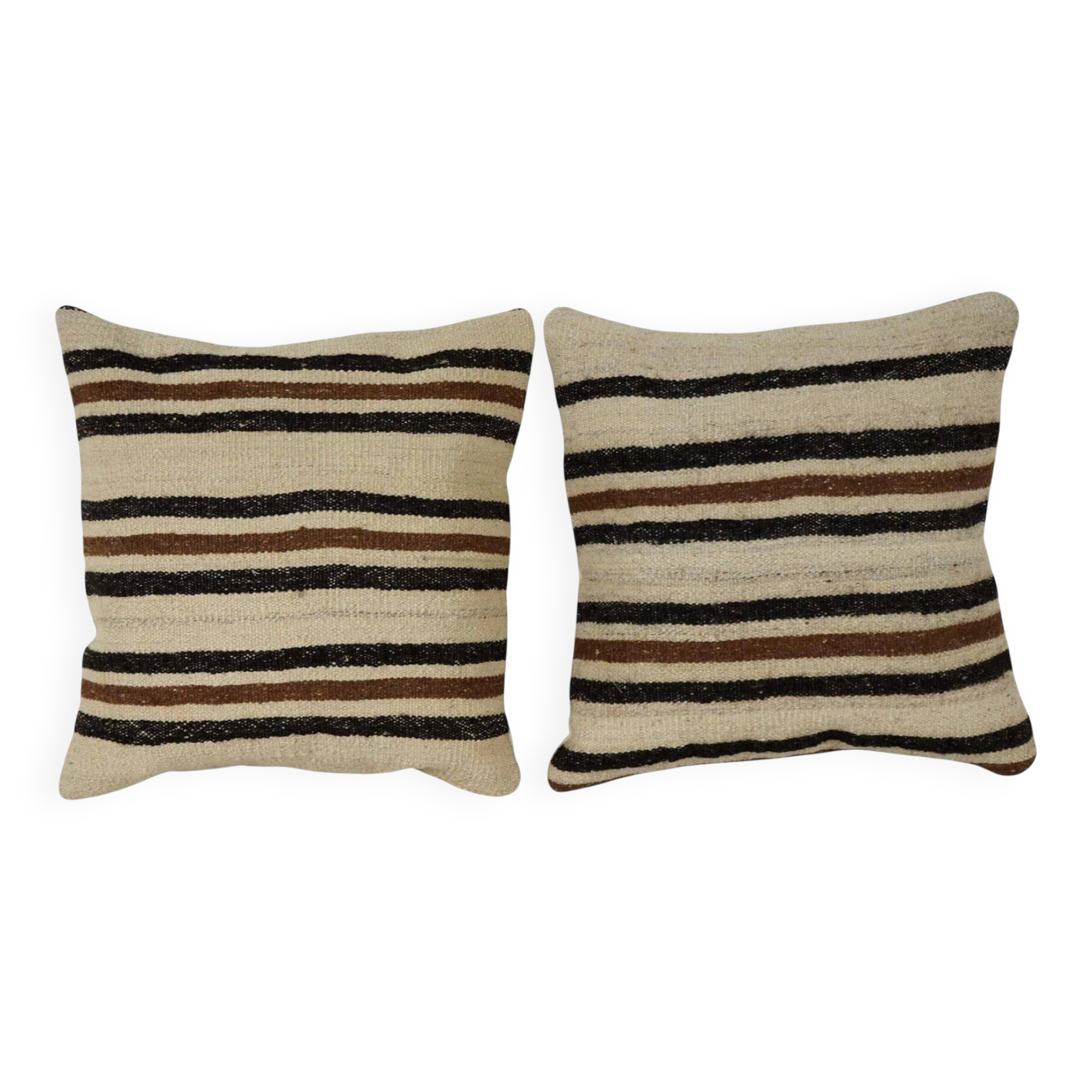 Set of 2 vintage kilim cushion covers 41x41 cm