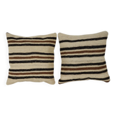 Set of 2 vintage kilim cushion covers 41x41 cm