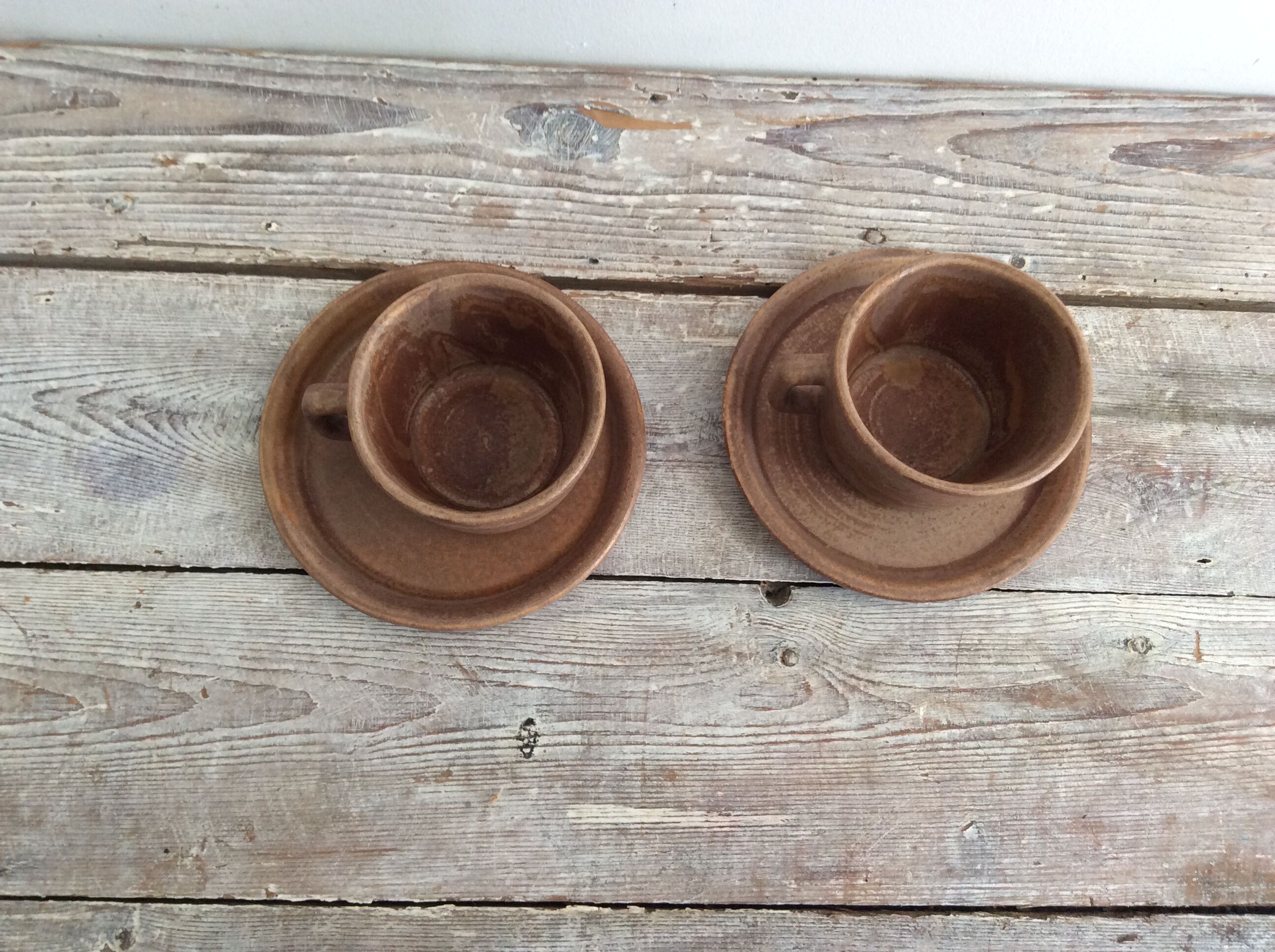 Set of 2 sandstone coffee cups