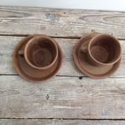Set of 2 sandstone coffee cups