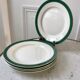 Set of 5 flat plates Digoin Sarreguemines model "Savoie" years 50-60