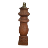 Large turned wooden lamp base