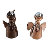 Set salière poivrière ange et démon Philippi Joyas Design métal argenté