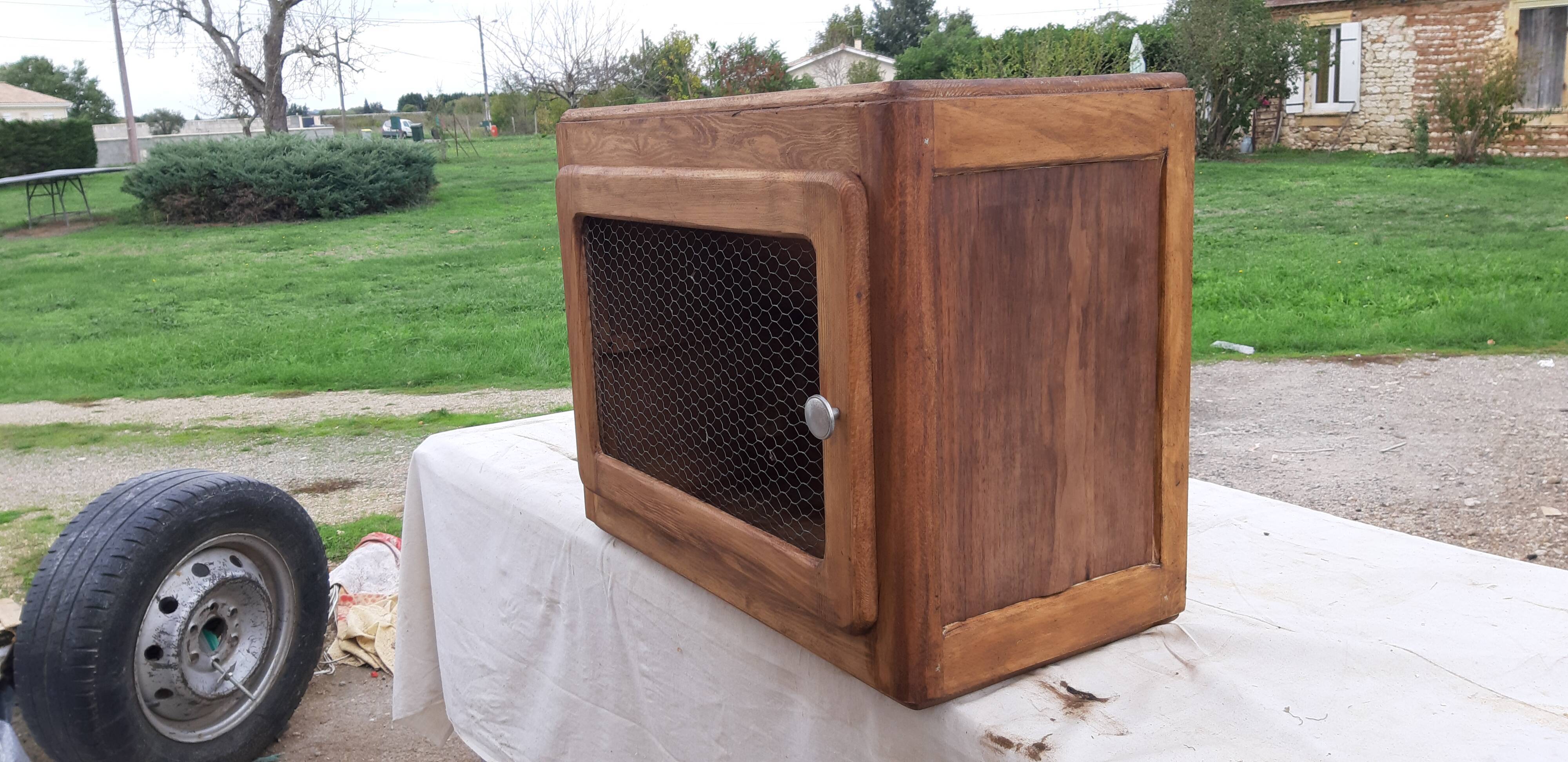 Industrial wood storage cabinet
