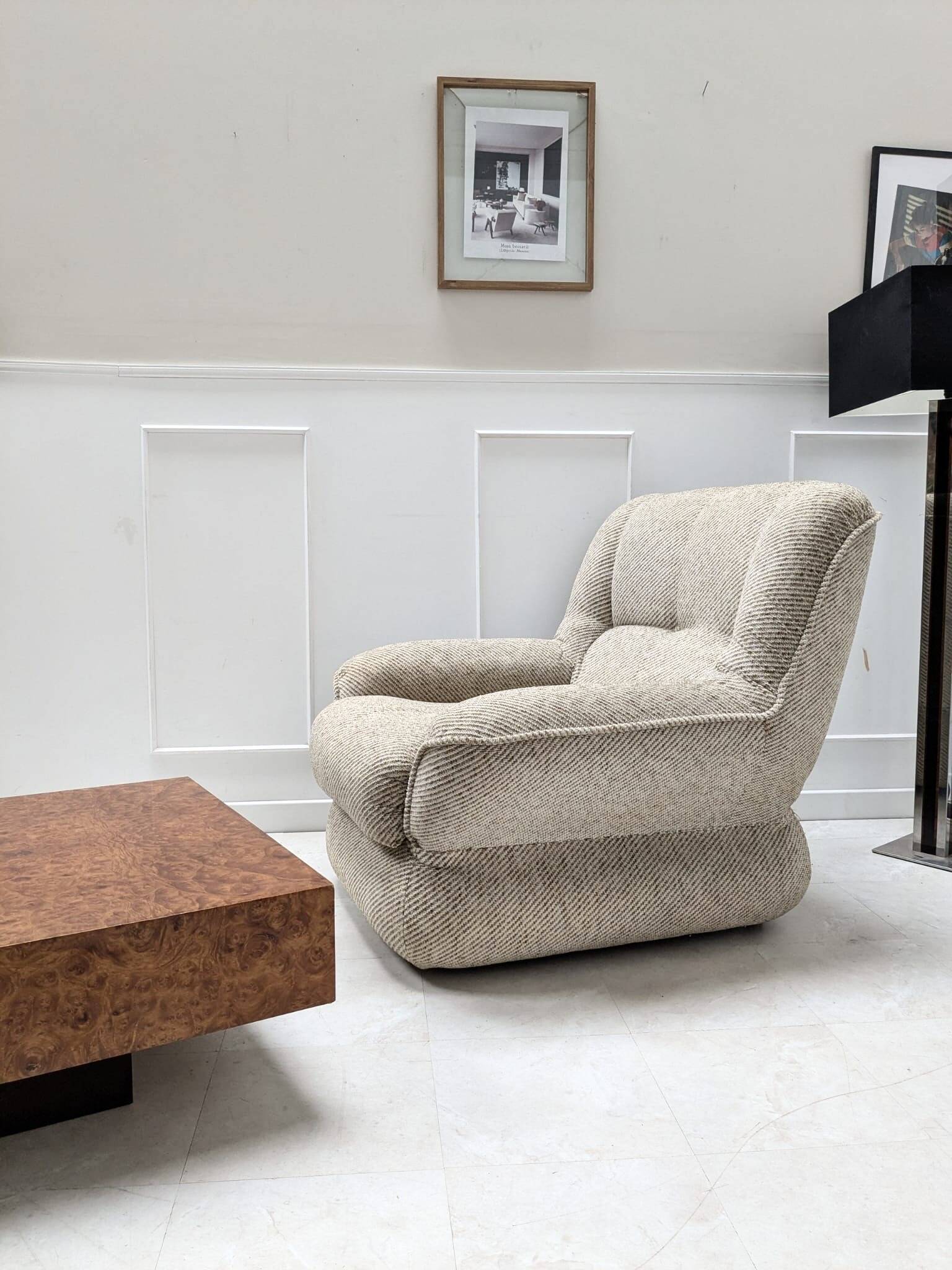 70s beige armchair