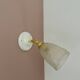 Vintage art deco tulip wall light in frosted glass, rose decorations