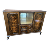 Enfilade Art deco chippendale Mid-century vintage 1950 Ronce de noyer