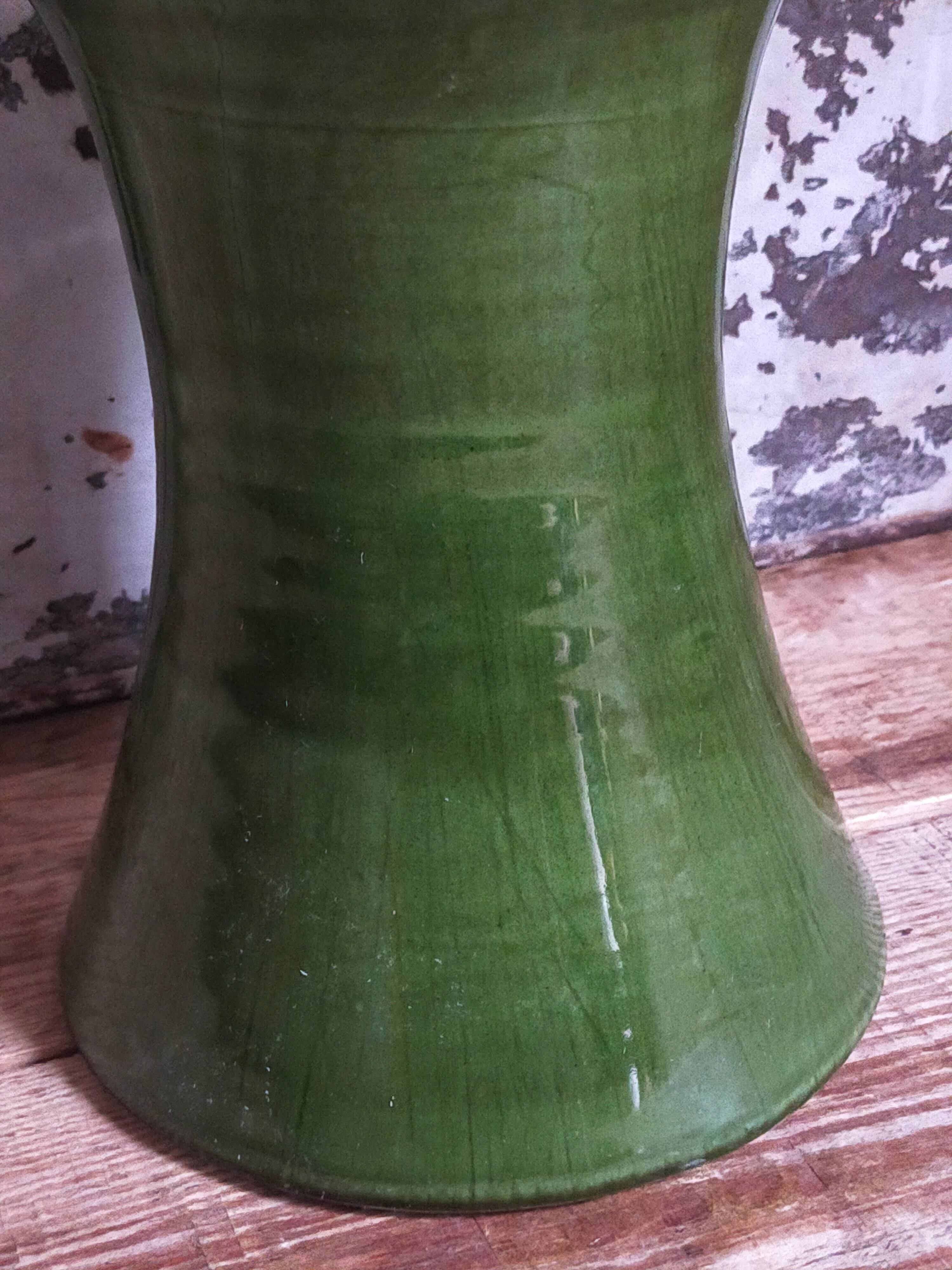 Vintage ceramic diabolo vase from the 1950s