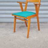 Light wood bridge armchair