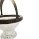 ARS Crystal platter ART DECO with brass fittings